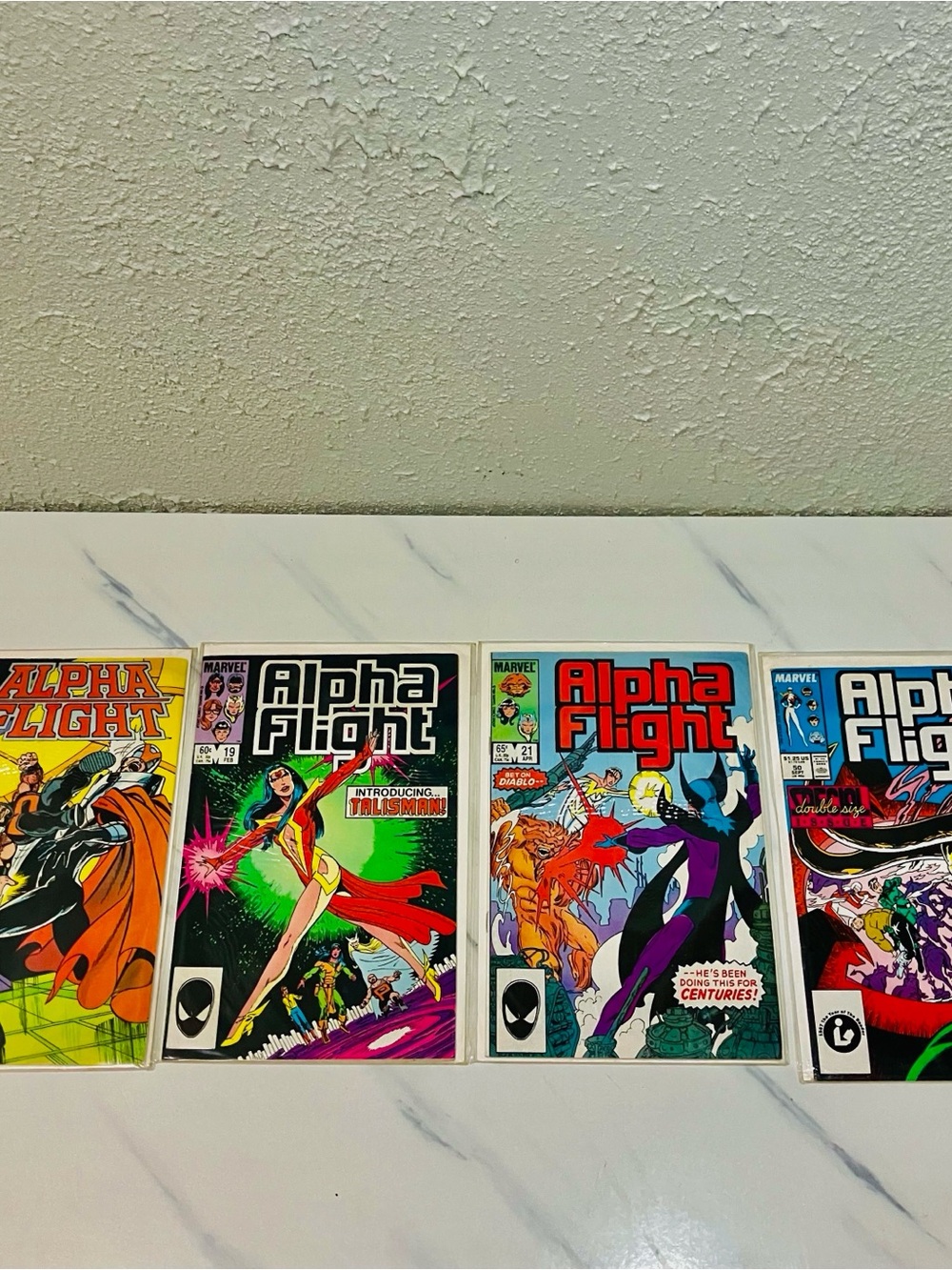 Alpha Flight Marvel Comics Lot Featuring Issue #19, #16, #21, #26